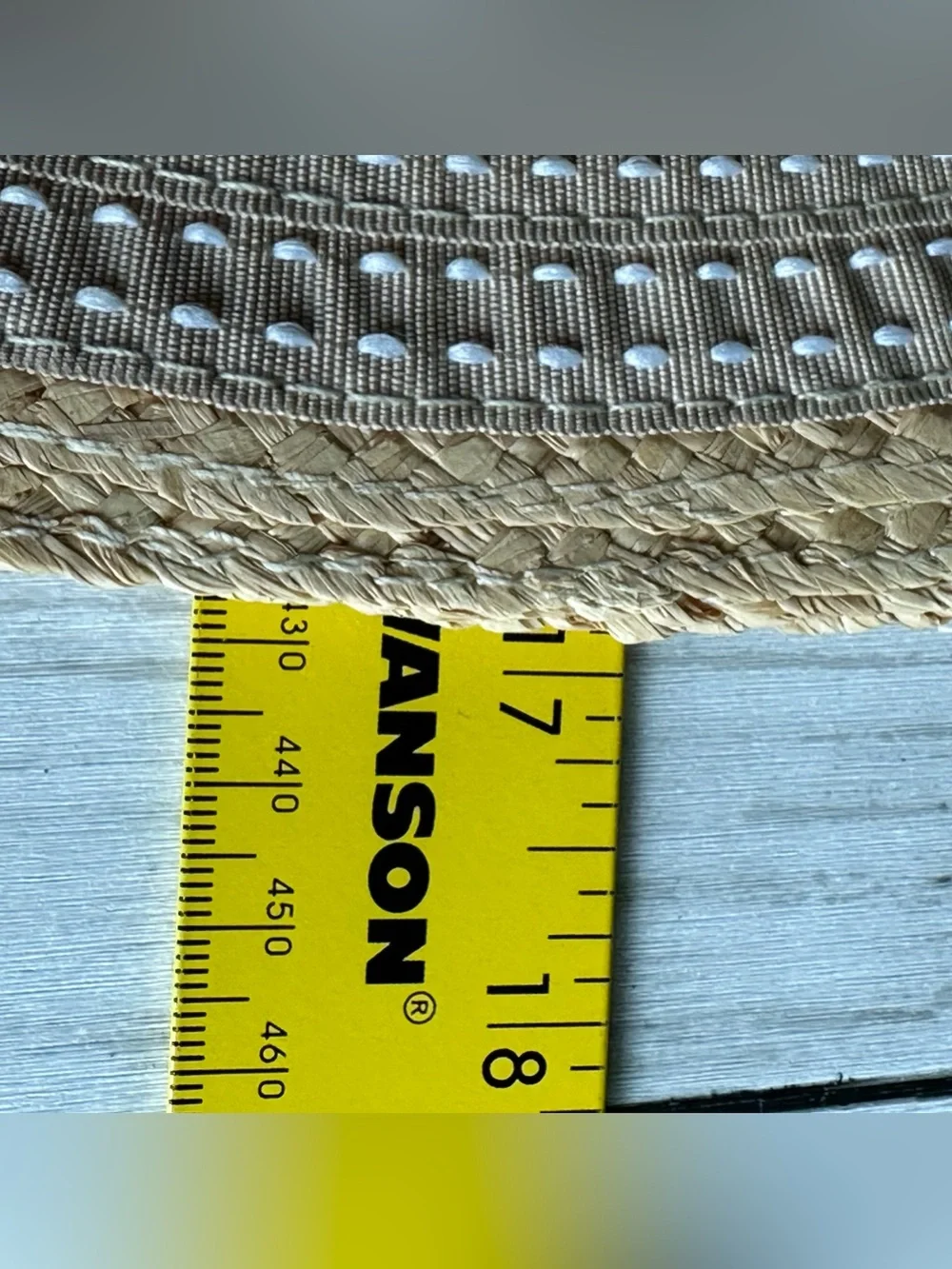 NEW WITH TAGS CALIA FLOPPY SWIM HAT NATURAL GROSGRAIN TAN BEACH HAT SUN